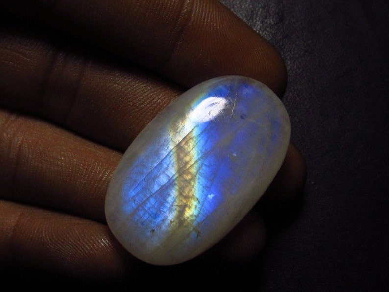 21x35 mm Huge Size Rainbow Moonstone High Quality Gorgeous Rainbow Blue Fire Strong Flash Oval shape Cabochon