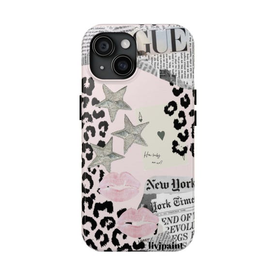 Chic Tough Phone Case, Trendy Leopard Print, Stylish Phone Cover, Fashionable Mobile Case, Modern Accessory for Her