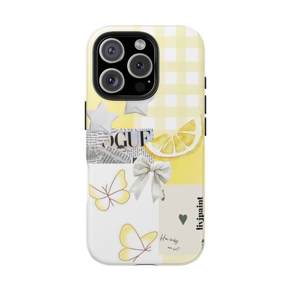 Sunny Lemonade Tough Phone Case | Stylish Protective Case for iPhone | Cute Aesthetic Case, Summer Vibes, Fun Gift Idea
