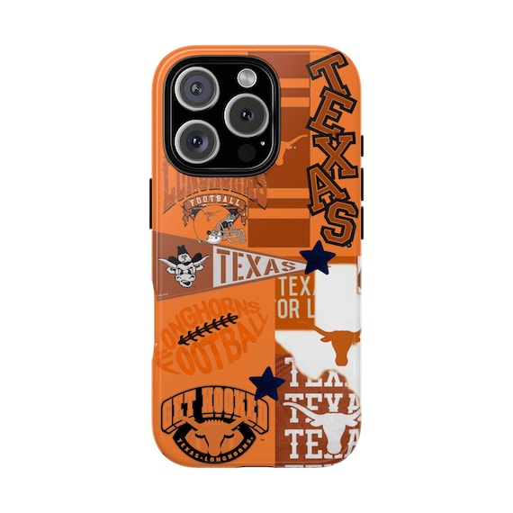 Texas Football Phone Case, Tough Cases for Sports Fans, Cell Phone Cover, Longhorns Gifts, College Team Merchandise