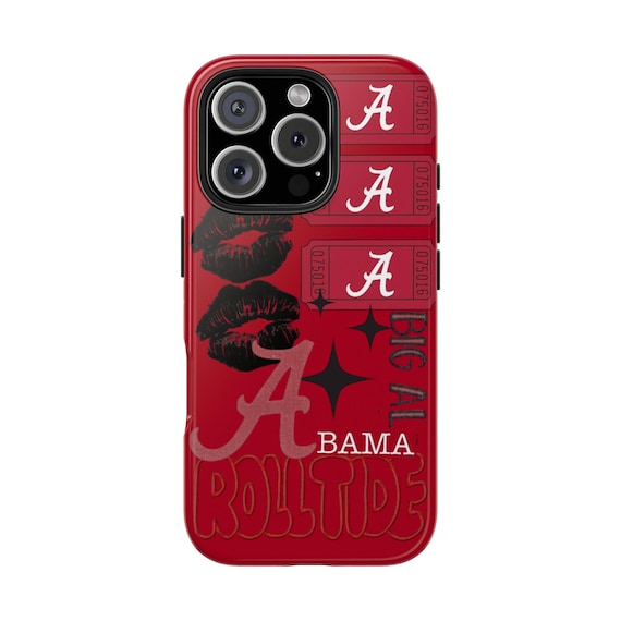 Alabama Roll Ride Bama Rush Tough Phone Case, Protective Phone Cover, Alabama Football Fan Gift, College Sports Phone Accessories, Roll Tide