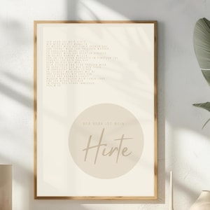 Christian posters | Beige wall decor | Living room posters | Christian gifts | Bible verses | Psalm 23 | Digital download