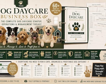 Dog Daycare Planner | 68-Page Digital Business Toolkit
