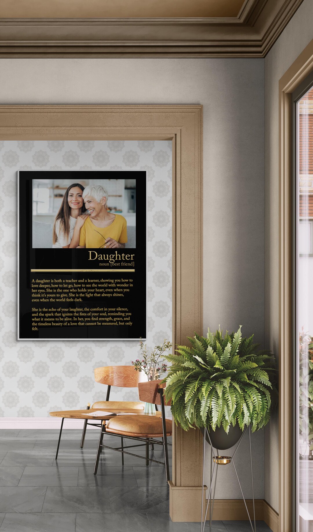 Personalised Daughter Definition Print With Custom Photo, Heartfelt ...