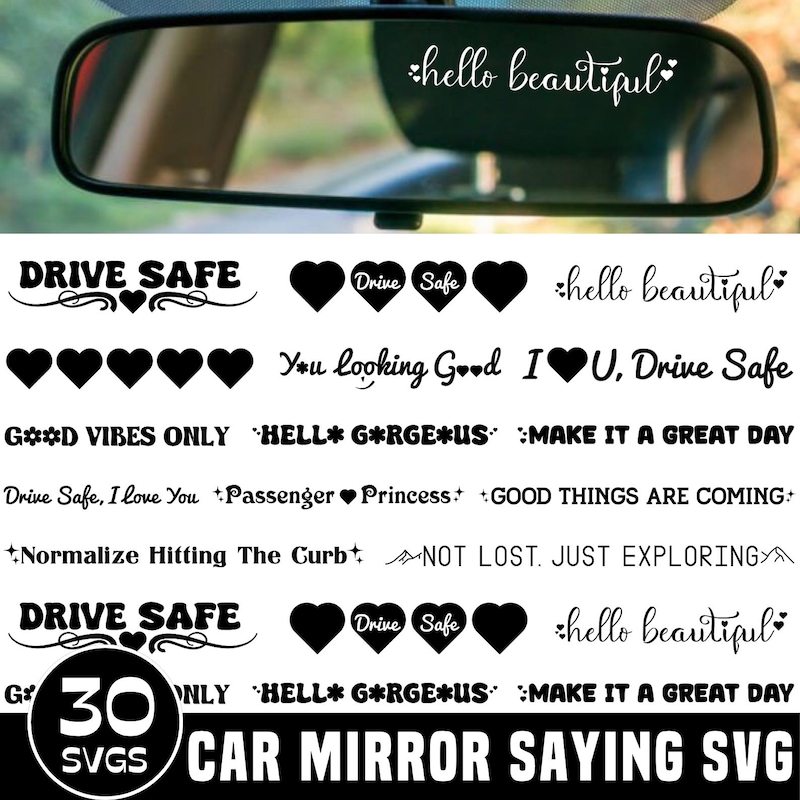 Free Rear View Mirror Decals Funny Rear View Mirror Decal - Etsy