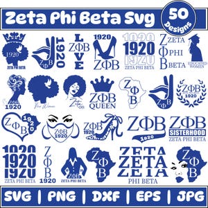 Zeta Phi Beta SVG Bundle: Sorority Heart Dove Cut File