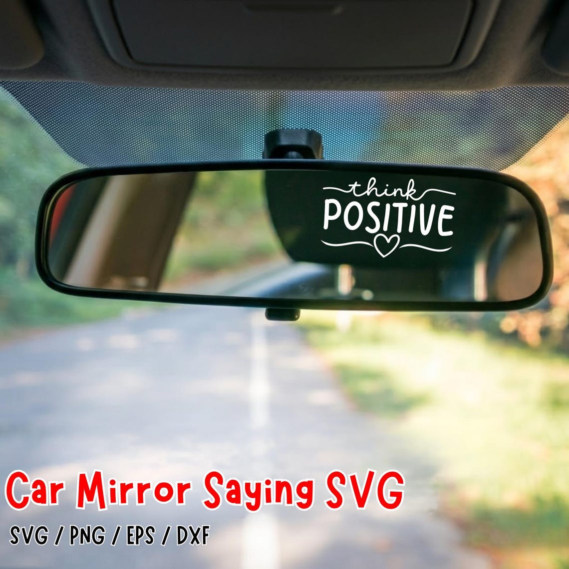 Car Mirror Saying SVG Bundle, 30 Funny Rear View Mirror Decal Designs ...
