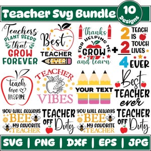 Pacote de SVG de Professor, SVG de Vida de Professor, SVG de Citação de Professor, SVG de Professor, SVG de Elementos de Professor, SVG de Volta às Aulas, SVG de Lápis, PNG