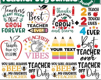 Pakiet SVG dla nauczyciela, Życie nauczyciela SVG, Cytat nauczyciela SVG, Nauczyciel SVG, Elementy nauczyciela SVG, Powrót do szkoły SVG, Ołówek SVG