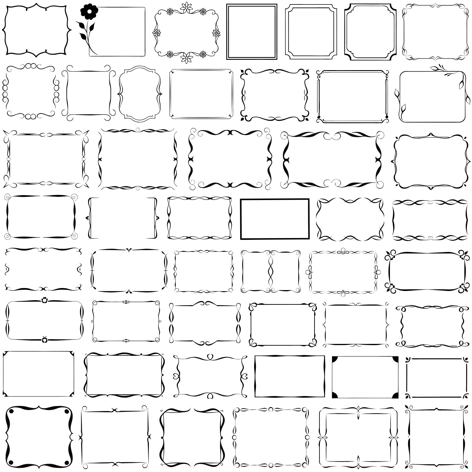Rectangle Frame Svg Bundle, Rectangle Frame Svg, Rectangle Clipart ...