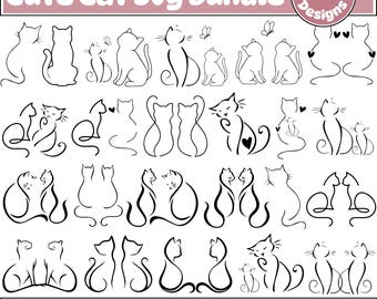 Cute Cat Svg Bundle, Cat Svg, Cat Head Svg, Pet Svg, Cat Face Svg, Minimalist Cat Svg, Cat Kitty Clip Art, Cat Lover Svg, Tattoo, For Cricut