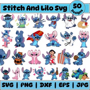 Stitch And Lilo Png Bundle, Lilo and stitch Png, Stitch Png, Stitch Angel Png, Stitch Love Png, Stitch & Angel Heart Png, Stitch Clipart