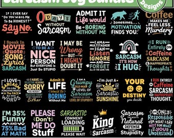 Sarkazm Svg, Sarkazm Png, Sarkazm Png Bundle, Sublimacja do użytku komercyjnego, Sarkazm Eps Dxf, Projekt koszulki z plikiem Cricut Cut