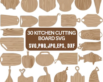Cutting Board Svg Bundle, Kitchen & Cheese Board Laser Cut Files, Laser Cut Files for CNC, Glowforge, Ready for CNC Router, Laser cutting
