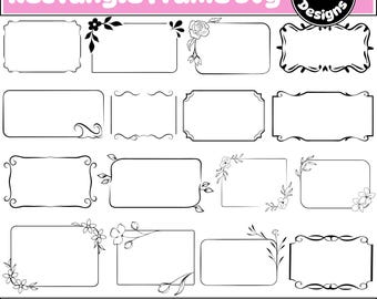 Rectangle Frame Svg Bundle, Rectangle Frame Svg, Rectangle Clipart, Square Svg Png, Frames Svg Bundle, Geometric Svg Files, Silhouette