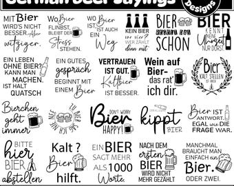 German Beer Sayings Svg Bundle, Svg Png For Cricut, Silhouette, Cheers Svg, Funny Beer Quotes, Instant Download, Sad Beer Svg