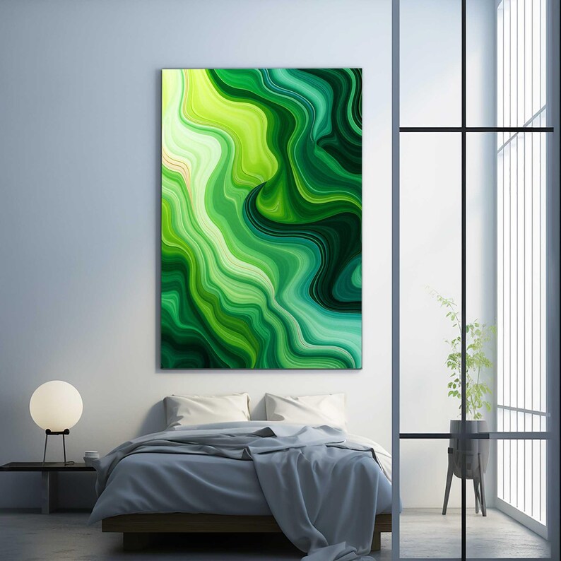 Emerald Green Marble Abstract Glass Wall Art – Shower Tempered Glass ...