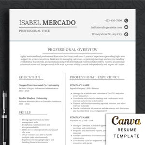 Resume Template Canva, ATS Resume, ATS Cv Resume Template, Minimalist Resume, Simple Resume, Basic Resume, Resume template canva,