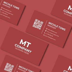 Minimalistisch bewerkbaar visitekaartjesjabloon, QR-code Business Card, Instagram-visitekaartje, visitekaartje, visitekaartjeontwerp