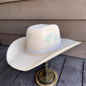 Cowgirl Hat with Hand embroidered horse & flower design