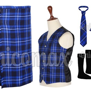 Scottish Tartan Utility Kilt for Men - Traditional Handmade Premium Kilt - Highlanders Men&#39;s Kilt - Tartan Flashes - Kilt Socks - Kilt Pin