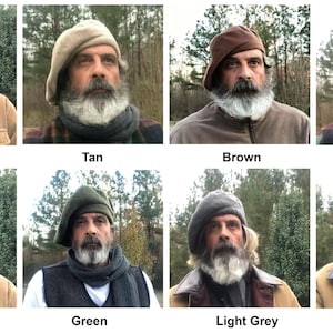 Scottish Men’s Tam Bonnet Hat - Traditional Highlander Beret Hat - Scottish Wool Kilt Cap - Men&#39;s Tam Casual Hat -Available in 8 Colors