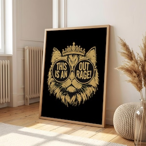 This is an Out Rage | Princess Donut Poster | Mongo Is Appalled | Dungeon Crawler Carl Fan Gifts | Sci-Fi Book Lover | Goddamnit Donut Decor