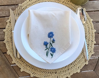 Handmade Ecru Paper Yarn Placemats, Rustic Table Decor
