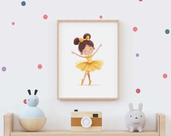 Ballerina Digital Decor, Ballerina Rustic Poster, Ballet Nursery Portrait, Ballet Boho Art, Ballet Home Print, Ballet Minimalistic Painting