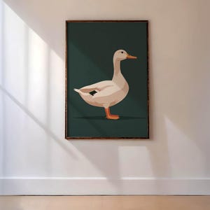 Duckling Vintage Print, Duckling Home Art, Geese Office Portrait, Geese Room Decor, Duck Digital Poster, Duck Abstract Art, Duck Retro Print