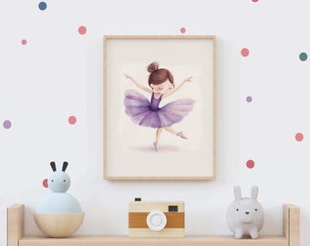 Ballet Vintage Poster, Ballerina Rustic Portrait, Ballerina Vibrant Art, Ballet Gallery Print, Ballet Home Decor, Ballet Abstract Painting