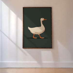 Geese Retro Print, Duckling Boho Decor, Duckling Rustic Portrait, Geese Home Poster, Duck Room Art, Duck Digital Print, Duck Wall Portrait