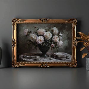 Pintura vintage de rosas, arte abstracto de rosas, decoración vibrante de rosas, retrato de pared de rosas, póster imprimible de rosas, impresión rústica floral, arte botánico