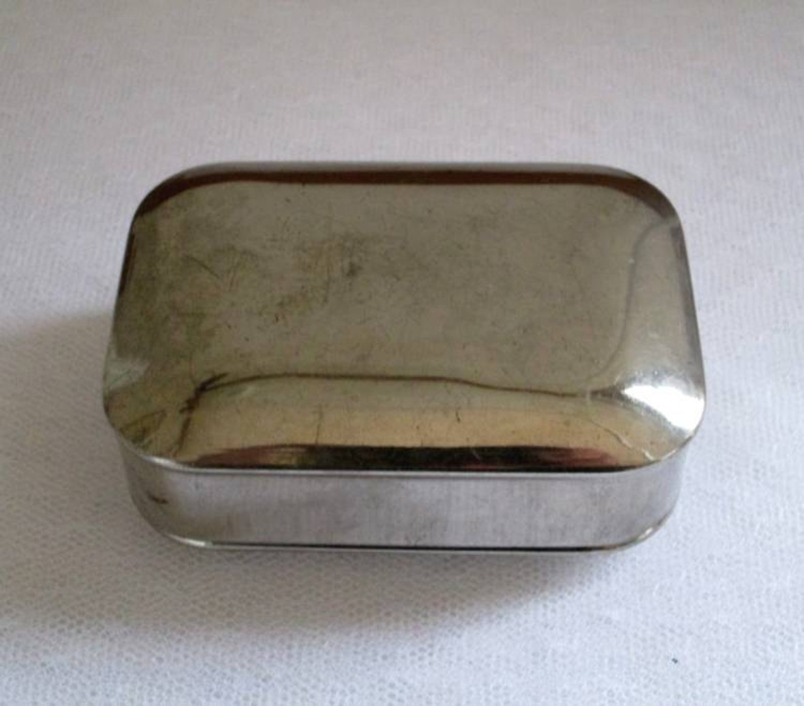 Vintage Silver Tone Metal Travel Bar Soap Box Container | Etsy