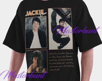 ヴィンテージ ジャッキー・チェン V2 ナチュラル Tシャツ 映画ポスター