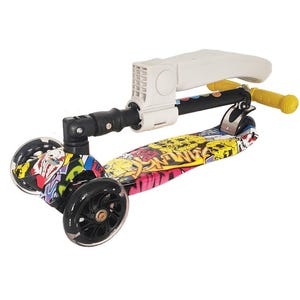 3 Wheel Scooter for Kids with Free Helmet | Unique Gift for Kids with 4 Adjustable Heights | LED Light-up Wheels | Kids Ages 3-8