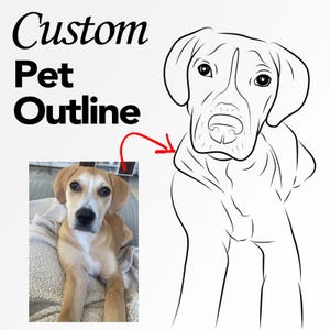 Custom Dog Outline, Dog SVG Cut File, Personalized Pet Photo, Custom Dog SVG From Photo, Dog Head Outline, Custom Dog Portrait, Pet Outline