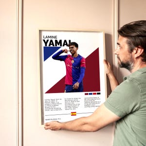 Lamine Yamal Barcelona Poster Digitaler Download, Fußball Wand Kunst Druck, Fußball druckbares Dekor, Geschenk für Fans & Sportliebhaber Fußball Plakat