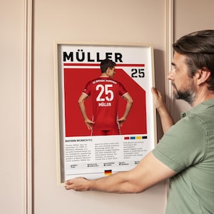 Thomas Müller Bayern Munich Poster: Soccer Wall Art (Digital Download)