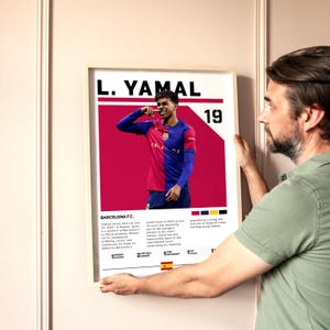 Lamine Yamal Barcelona Poster Digitaler Download, Fußball Wand Kunst Druck, Fußball druckbares Dekor, Geschenk für Fans & Sportliebhaber