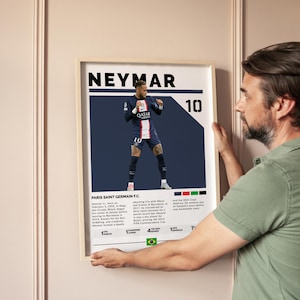 Neymar Jr Poster, Neymar Footbal Gift, Soccer Gifts, Sports Poster, Football Player Poster, Soccer Wall Art, Sports Bedroom Poster Instant.