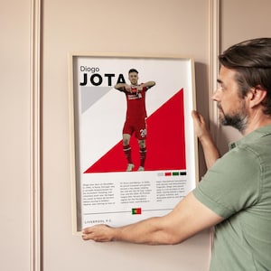 Diogo Jota Tribute Poster, Forever a Red Redliver Wandkunst, Fußball Digitaldruck, Fußball-Gedenkdekor, Fußball-Druck, Wandkunst, Rip.