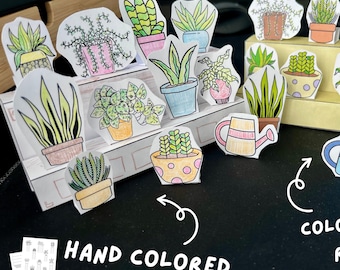 Printable Mini Houseplant Paper Craft: DIY Desk Decor (PDF)