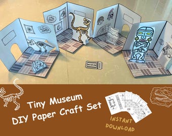Printable Museum Diorama Kit: 3D Paper Craft Activity (PDF)