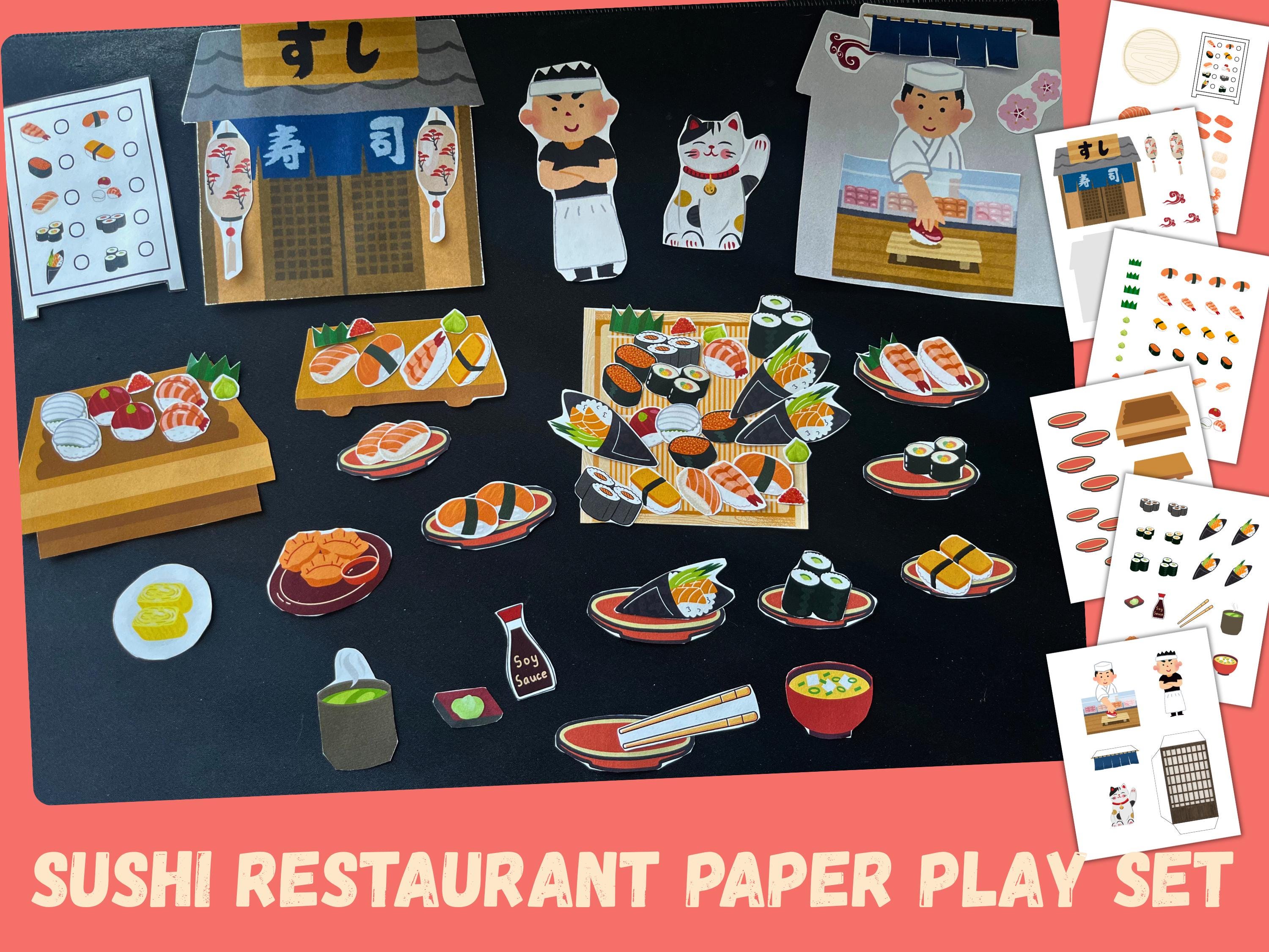 33 Awesome Food Crafts for Kids To Keep Them Entertained 14 Printable Sushi Restaurant Paper Play Set: Miniature Food Craft (PDF)