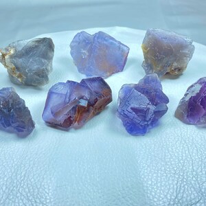 Natural Purple Cubic Fluorite Crystal with Calcite Specimen From Baluchistan Pakistan