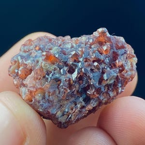 Red Etched Almandine Garnet Crystals From Pakistan
