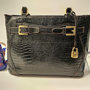 Vintage Etienne Aigner Embossed Leather Handbag