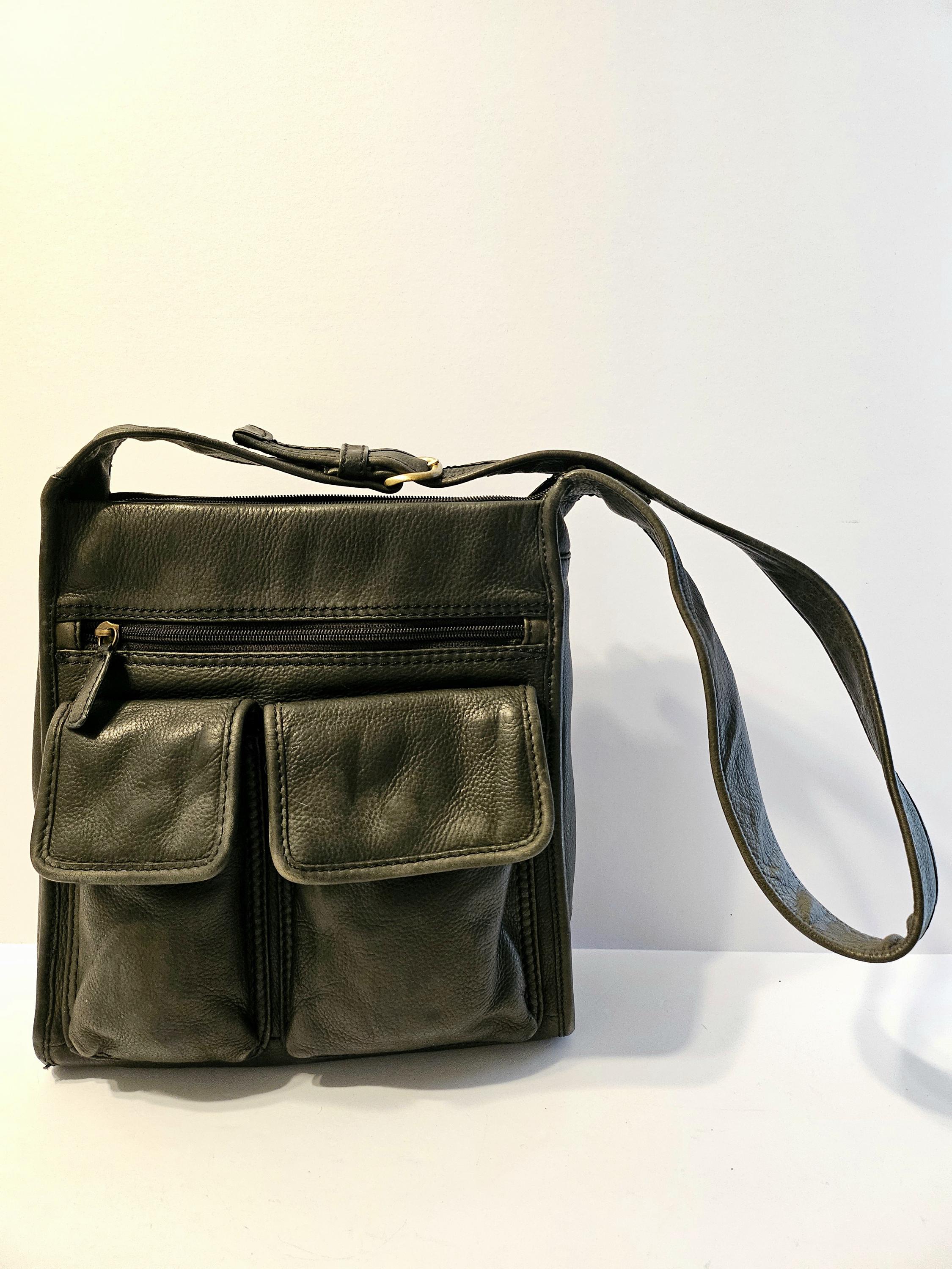 ヴィンテージ Fossil 14587 ラギッド レザーメッセンジャーバッグ FOSSIL ショルダーバッグ フォッシル メッセンジャーバッグ