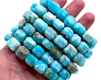 Blauwe aragonietkralenarmband - edelsteensieraden uit Afghanistan